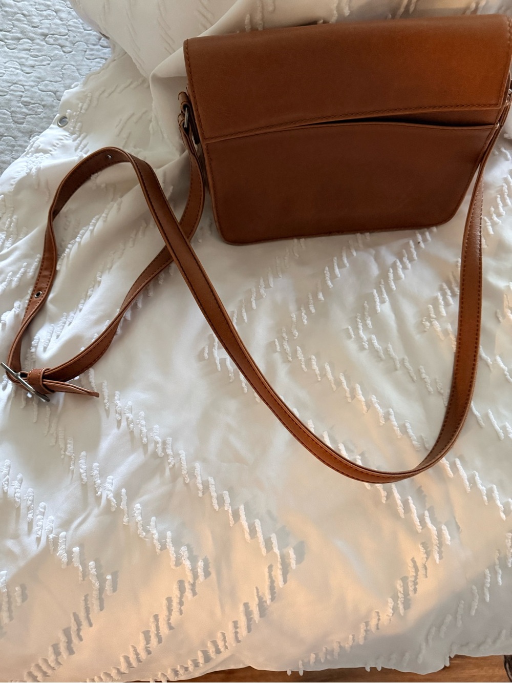 Matt & Nat Cognac Orange Vegan Crossbody Bag - Picture 7 of 10